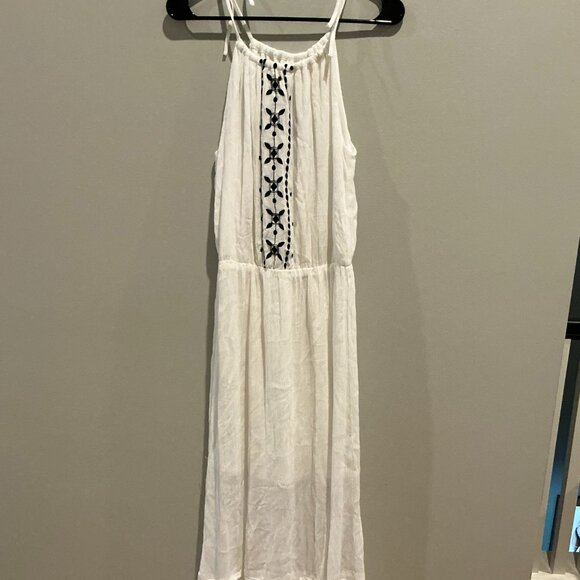 Maurices Embroidered Halter Top Maxi Dress - Picture 2 of 6